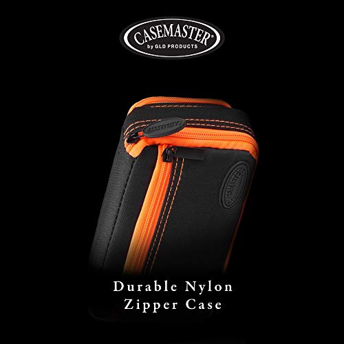 Casemaster Plazma Plus, 3 Dart Case for Soft and Steel Tip Darts Features Large Front Mobile Device Pocket, Built-in Storage Tube and Pockets for Flights, Tips, Shafts, and Personal Items