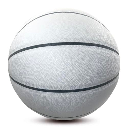 MINDCOLLISION Size 1/3/4/5/6/7/9 No Logo Basketball, Black and White, can be Used for Autographs, Clubs, Training, Event prizes - color: White1, size: No.9
