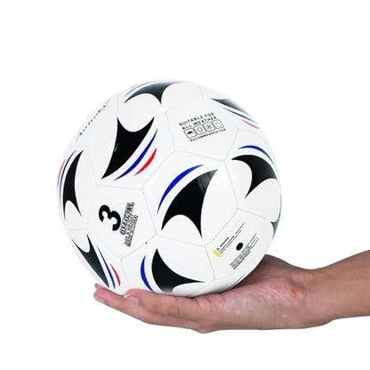 Aoneky Soccer Ball with Pump - color: 10 Pack with 1 Pump - White/Black/Blue/Red, size: 3
