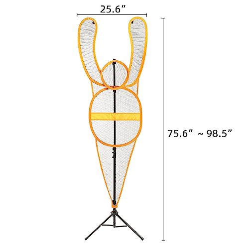 MR Dummy Defender, Height Adjustable Training Mannequin, Portable Defender Practice Dummy for Basketball, Volleyball, Soccer and Football - style: Fixed Hands