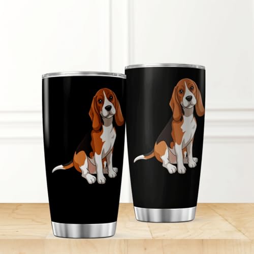CUBICER Cartoon Beagle Dog Design 20 Oz Stainless Steel Tumbler For Lovers And Pet Owners Travel Mug Outdoor Insulated Bottle Tea Drink Coffee Heat Iced Hot Cool - color: Beagle Art Z4