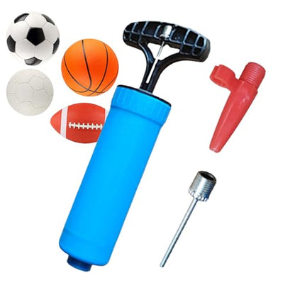 Sports Ball Air Pump - Compact Inflator with Needle for Football Soccer Volleyball | Manual Hand Pump for Gym, Outdoor Recreation, and Exercise Balls, Convenient and Portable Design 6.69x1.38 in