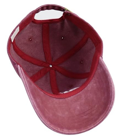 Pickleball Baseball Cap for Men Women, Funny Adjustable Embroidered Cotton Outdoor Sport Pickle Ball Heart Hat - color: Burgundy