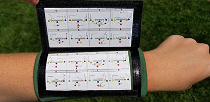 Y23 - Football Wristbands - Wrist Coach - QB Wristband - Football Play Wristbands - Playbook Wristband - color: Green, size: 8 Pack