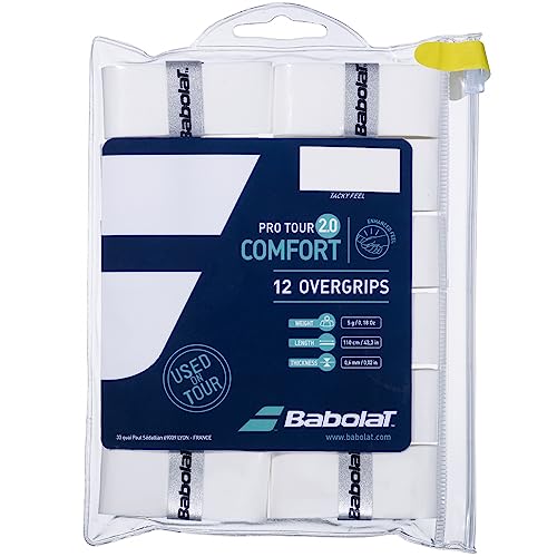 Babolat Pro Tour 2.0 Comfort Overgrip White (12-Pack)