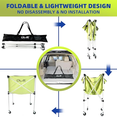 Ball Cart,Volleyball Ball Cart with Wheels 26 Balls Portable Ball Cart,Ball Storage,Collapsible Sports Ball Equipment Cart for Volleyball, Rugby,Soccer【 Indoor Outdoor】