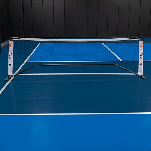 ONIX Pickleball 2-in-1 Regulation-Size Portable Net and Practice Net Set Includes Carrying Case with Wheels