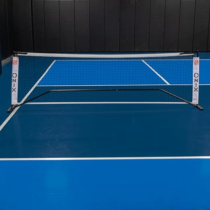 ONIX Pickleball 2-in-1 Regulation-Size Portable Net and Practice Net Set Includes Carrying Case with Wheels