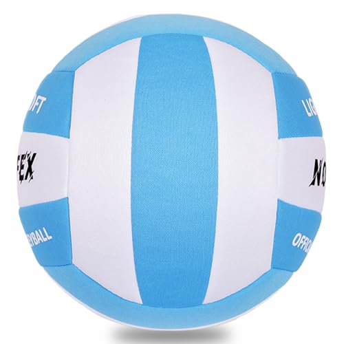 Soft Volleyball-Super Soft Fabric Light Volleyball for Indoor Practice Safe and Quiet Kids Youth Beginners House Yard Training Practice Games(Deflated)