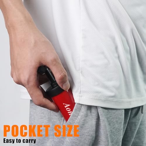 Aoneky Mini Hand Pump for Sports Balls - Portable Air Pump with Needle Storage, Compact Design for Basketball, Soccer, Football, Volleyball | Needle Included