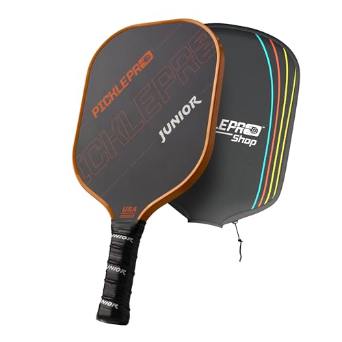 PicklePro Pickleball Paddles with Cover – Lightweight Fiberglass Pickleball Paddle for Kids, Youth & Beginners, Cushioned Grip, 13mm Honeycomb Core, Indoor & Outdoor Racket, USAP Approved - color: Phoenix V4