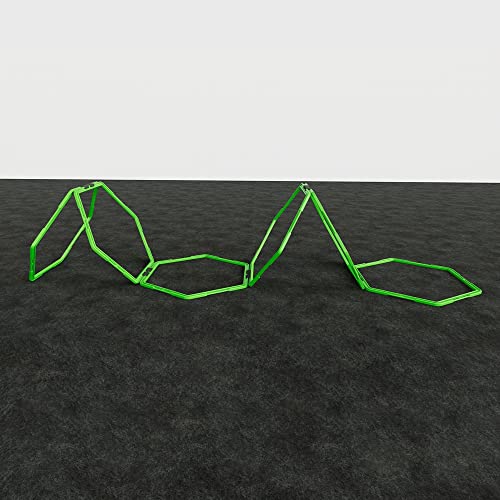 Power Systems Hex Agility Rings, Ladder, Hurdle Set All in One - Use Indoors or Outdoors for Speed & Skill Training