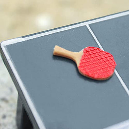 Acxico 1 Set 1:12 Mini Miniature Table Tennis Set Realistic Wooden Gift