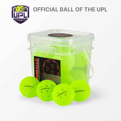 Cannonballz Outdoor Pickleball Balls, Official Ball of the UPL, Durable 40 Hole Seamless, USAPA Approved Tournament Balls for Training and Competition - size: 10 Pack