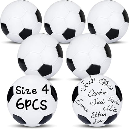 Jenaai Autograph Soccer Ball Bulk Blank Signature Soccer Ball for Signing Gift for Practice Training Championship Party Trophy Coaching Gift Youth League Game