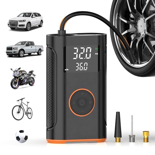 (New Upgrade) ZSX Tire Inflator Portable Air Compressor-160 PSI Air Pump with Memory Function, Electric Bike Pump with Tire Pressure Gauge, Tire Inflator for Car, Gifts for Men Husband Father - color: A-portable Air Pump