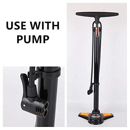 Dual Head Bike Track Pump - 2 Pieces with Bicycle Valve Connector & Adapter