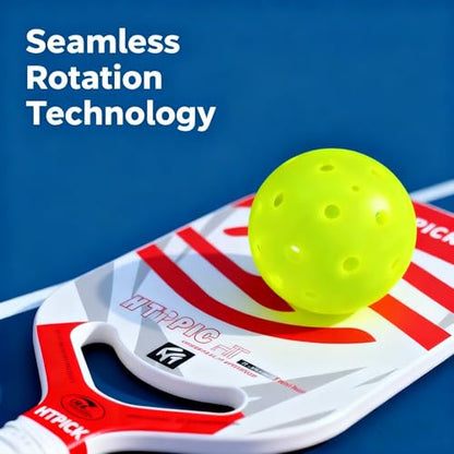 Pickleball Balls | Crack-Resistant | 40 Holes Outdoor & Indoor Pickle Balls | High Bounce, Perfectly Balanced Pickle Ball for Tournament Play - color: 3PC