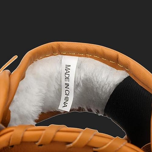 Baseball Glove Right Hand Throwing Baseball Gloves Baseball Catching and Pitching Training Tools for Baseball Beginner Youth (Gray : Brown, Size : 12.5 inches) - size: 12.5"