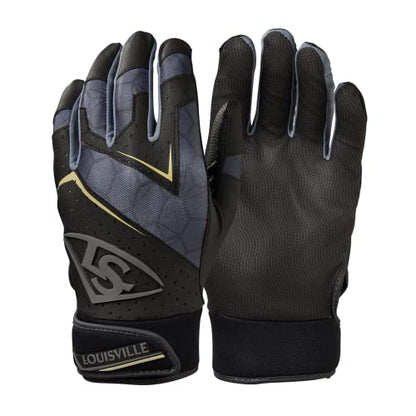 Louisville Slugger Youth Genuine 2.0 Batting Gloves - color: Black, size: Large