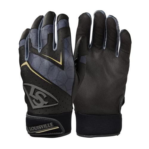 Louisville Slugger Youth Genuine 2.0 Batting Gloves - color: Black, size: Medium