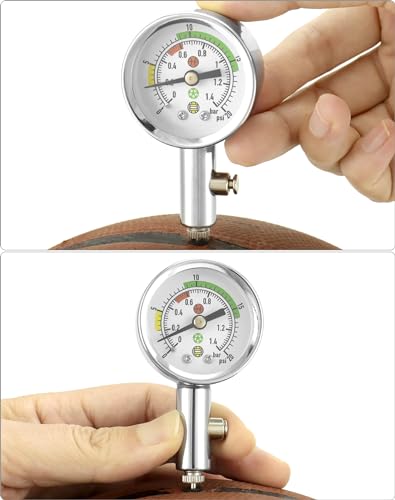 QWORK Ball Pressure Gauge, Professional Accurate Air Pressure Measurement for Various Sports Balls