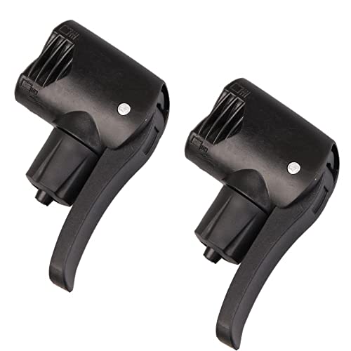 Dual Head Bike Track Pump - 2 Pieces with Bicycle Valve Connector & Adapter