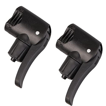 Dual Head Bike Track Pump - 2 Pieces with Bicycle Valve Connector & Adapter