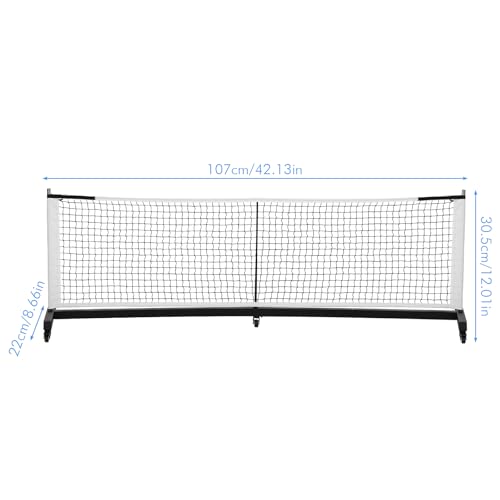 Portable Folding Net with Wheels Professional Pickle Ball Game Net Stand 22Ft Lightweight Training Practice Equipment