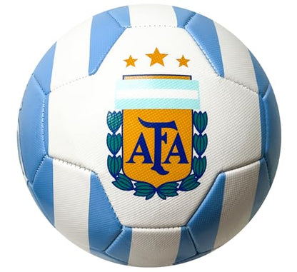 Icon Sports Licensed AFA Messi #10 Soccer Ball - Argentina Light Blue & White Football, Sizes 5, 4 and Mini Size 2 Skill Ball - size: 2