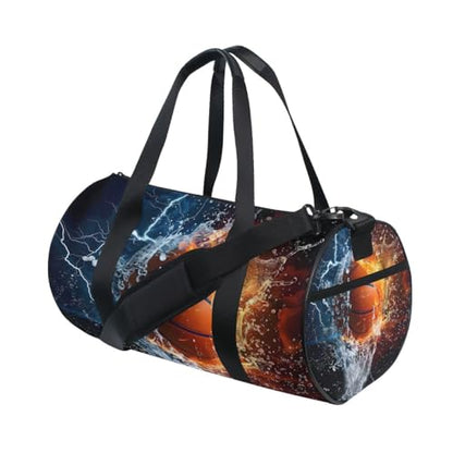 Sports Gym Travel Duffle Bag Basketball Luggage for Men and Women - color: Basketball