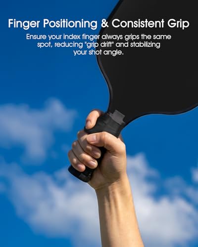 JISHAHS Grip Insert for Pickleball Paddle Handle, Ergonomic Finger Rest for Better Control & Consistent Grip, Fits Most Standard Pickleball Paddles, Pickleball Paddle Grip