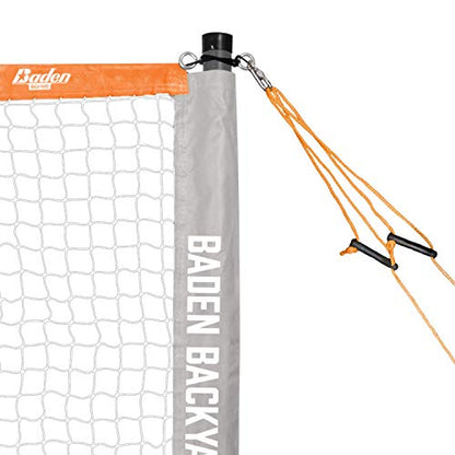 Baden Champions Portable Badminton Set Regulation Net, 4 Racquets, 3 Shuttlecocks, Boundary & Carry Bag Ideal for Backyard Fun with Friends and Family from Kids to Adults