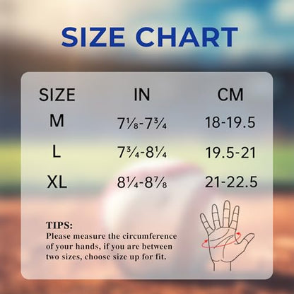 AIGEVTURE Baseball Bating Gloves Adult Youth Baseball Softball Batting Gloves Adult Kids Boys Girls - color: Black, size: Adult Medium