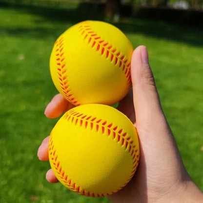 12 Pack Foam Baseballs Softballs Foam Training Ball for Kids Beginners, 9 inch Practice Baseballs Tballs, Safe Throwing, Catching and Batting Practice