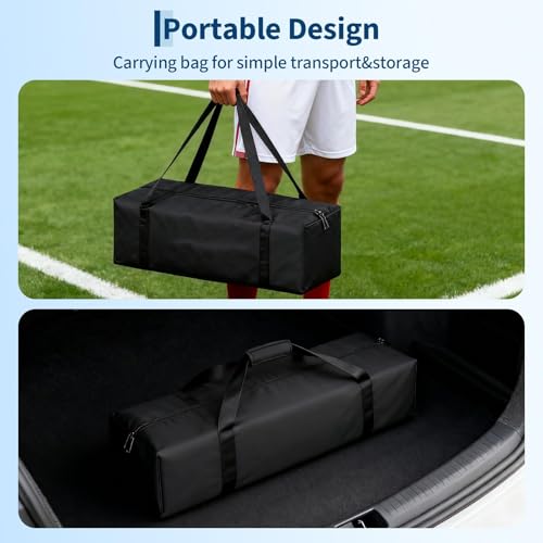 Portable Soccer Goal, Foldable Pop-Up Backyard Soccer Net with Frame and Carry Bag, Football Training Equipment Practice Training Goals for Kids & Adults, Easy Setup