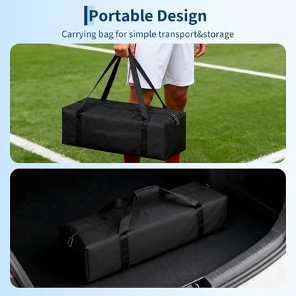 Portable Soccer Goal, Foldable Pop-Up Backyard Soccer Net with Frame and Carry Bag, Football Training Equipment Practice Training Goals for Kids & Adults, Easy Setup