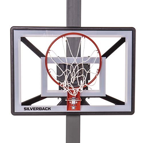 Silverback Junior Youth 33" Basketball Hoop with Lock ‘n Rock Mounting Technology Mounts to Round and Vertical Poles, Black (B8410W)