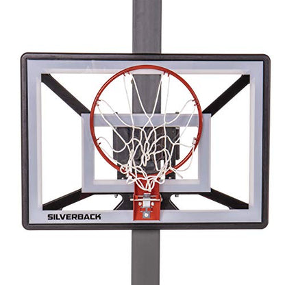 Silverback Junior Youth 33" Basketball Hoop with Lock ‘n Rock Mounting Technology Mounts to Round and Vertical Poles, Black (B8410W)
