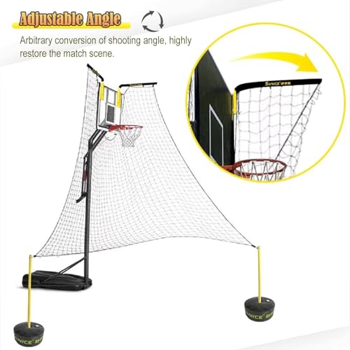 Basketball Practice Network Basketball Return Net Attachment for Hoop, Portable Ball Guard Defensive Net System Rebounder, Defensive Net System Basketball Shooting Aid