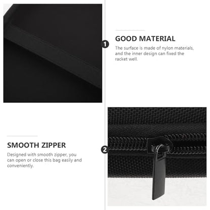 DOITOOL Table Tennis Paddle Case Eva Storage Bag with Black Nylon Fabric Portable Racket Organizer Reusable Sports Storage Pouch for Indoor and Outdoor Games