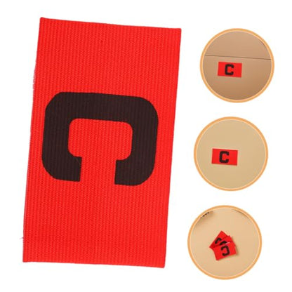 Yardwe Elastic Sports Captain Armbands Durable Drop Team Leader Sleeves for Soccer Rugby Basketball Enhances - color: Red