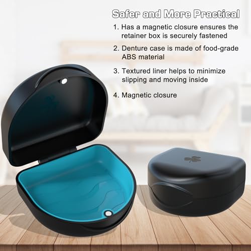 Retainer Case,Orthodontic Mouthguard Cases (Black)