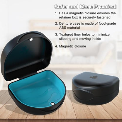 Retainer Case,Orthodontic Mouthguard Cases (Black)