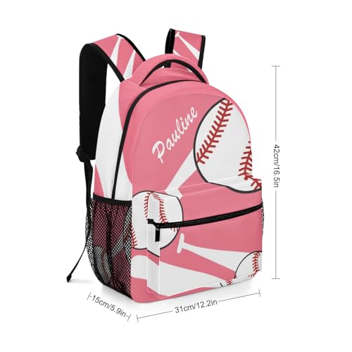 Baseball Sport Flamigo Personalized School Backpack for Teen Kid-Boy/Girl Primary Daypack Travel Bookbag - color: Option 22