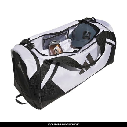 adidas Team Issue Duffel Bag – Durable for Sports & Travel - color: White/Black/2