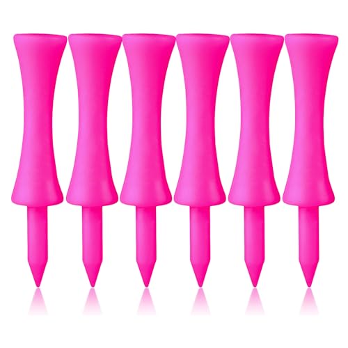 FINGER TEN Plastic Golf Castle Tees Step Down Unbreakable Mixed or Same Height Value 100 Count, 2 3/4, 2 1/4, 2, 1 3/4, 1 1/2 Inch Length Colorful for Practice