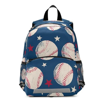 ALAZA Baseball Pattern School Backpack Bookbag Safety Harness Leash with Chest Strap for Boys Girls