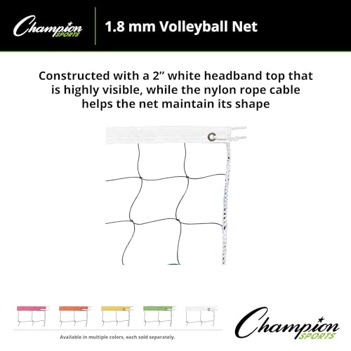 Champion SportsVolleyball Nets - color: Neon White, size: 32 x 3-Feet