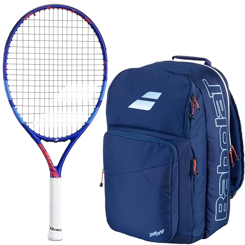 Babolat Drive Junior 23 Inch 11th Gen Tennis Racquet (Blue) with Optional Accessories